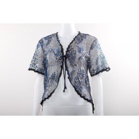 Lace Kaftan Kimono 01 Navy & Gold